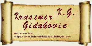 Krasimir Gidaković vizit kartica